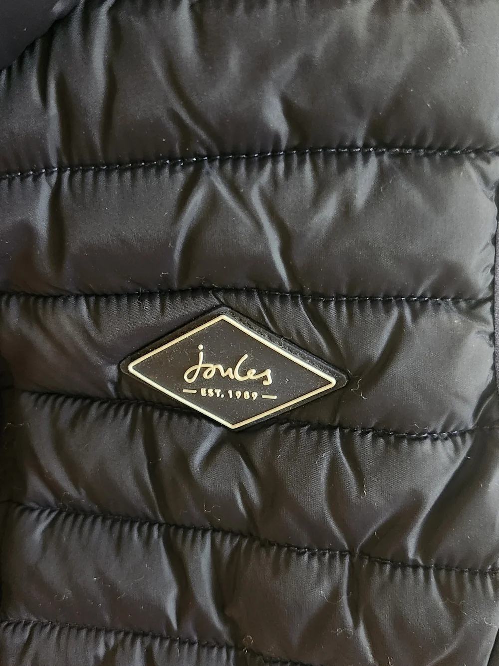 Joules Navy Quilted Kids Vest with Red Trim